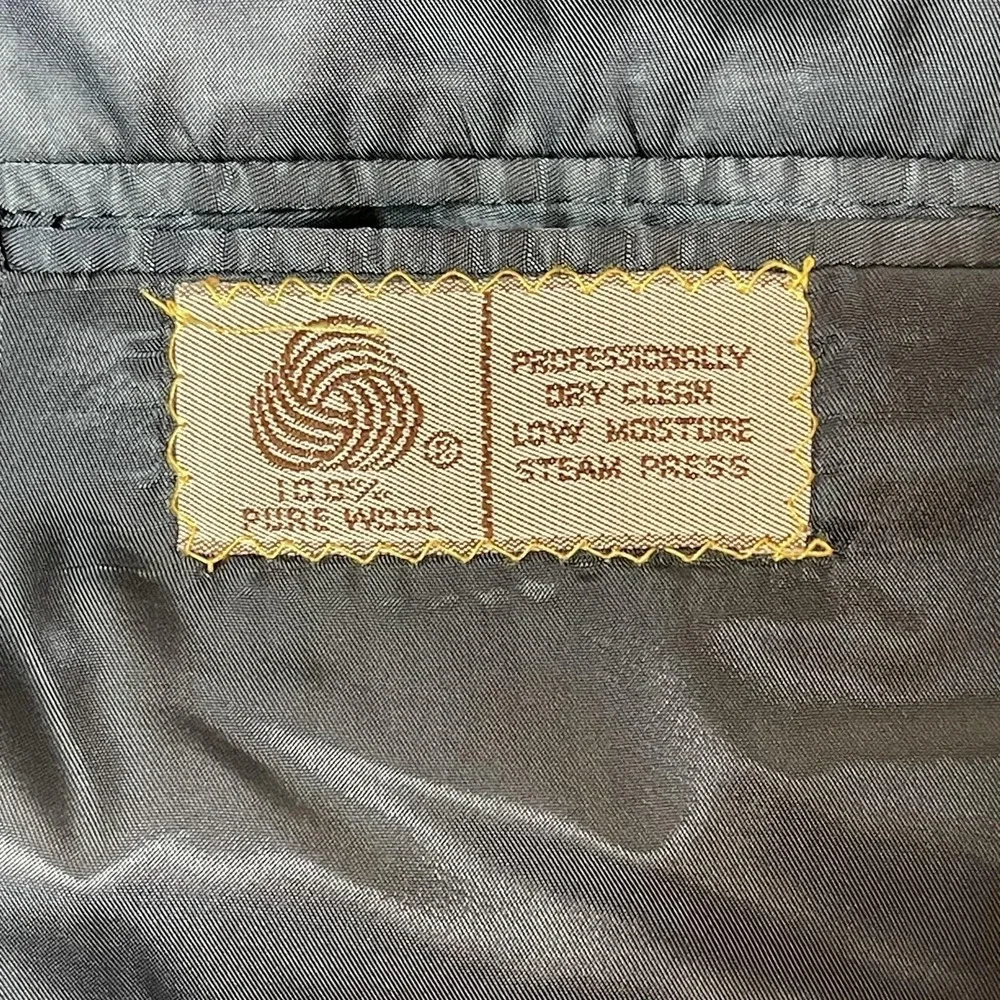 H Freeman‎ & Son Mens Wool Pinstripe Blazer Charcoal 3-Button Sport Coat USA 44R